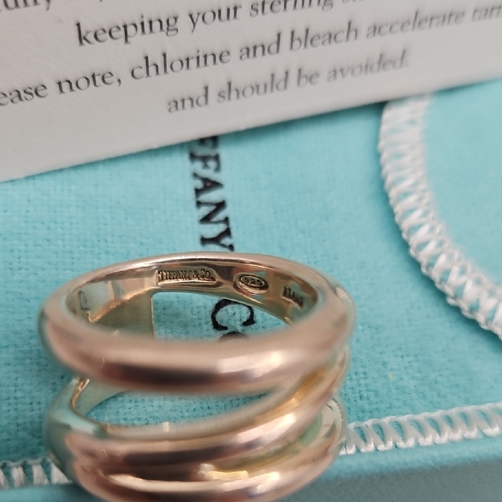 Tiffany & Co. Zig Zag Band Ring - Sterling Silver Size 6 - Picture 10 of 12
